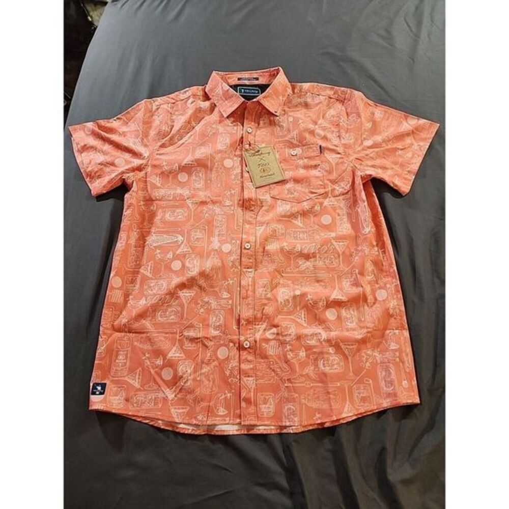 Tito's Vodka Button Down Golf Shirt Size L -NWT! ' Recipe For Success'